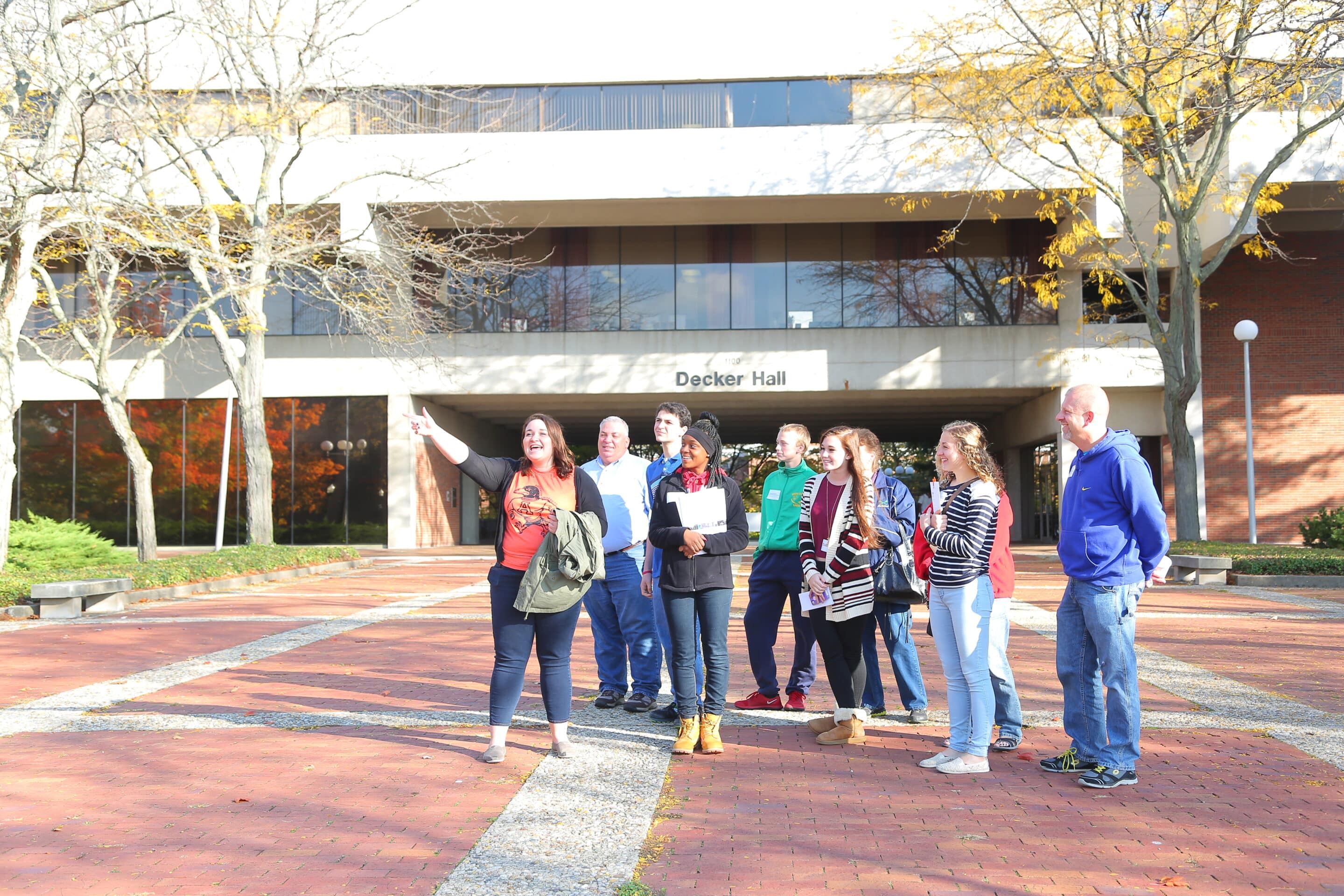 15668865982_404ab57776_o Students in front of Decker Hall during a campus visit