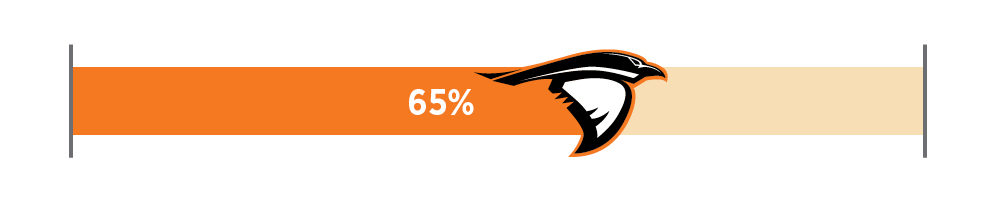 65% Progress Toward Goal 65% progress toward a focused fundraising goal of Anderson University