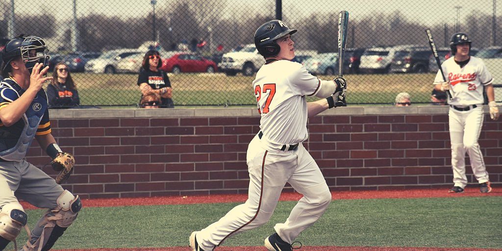 Joe Moran swinging a bat