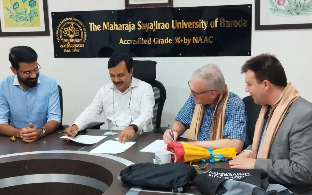 AU Signs MOU With The Maharaja Sayajirao University in India