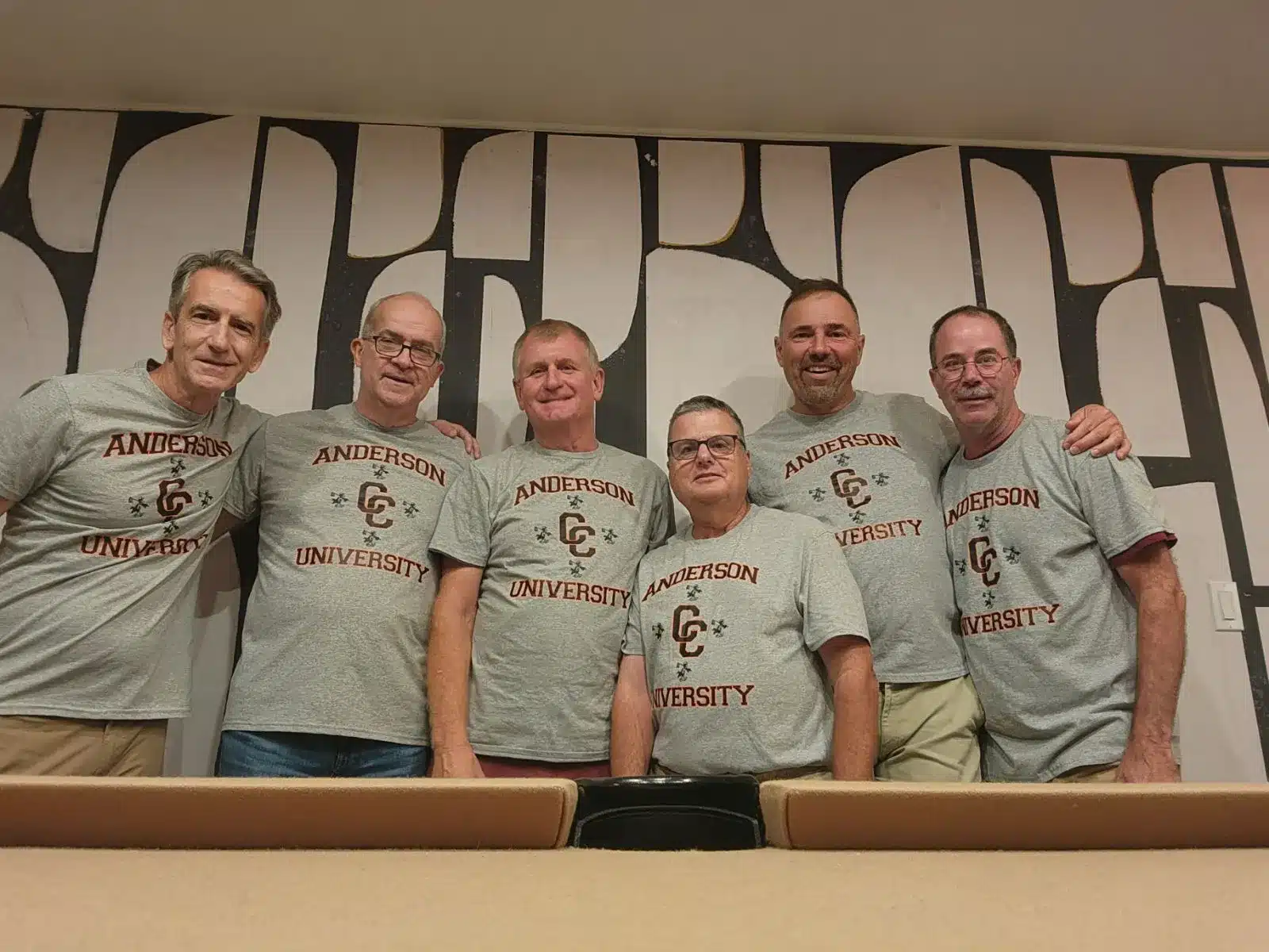 1982 Anderson cross country team at the 40th reunion