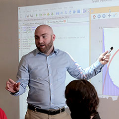 photo of Josiah Kunz teaching class