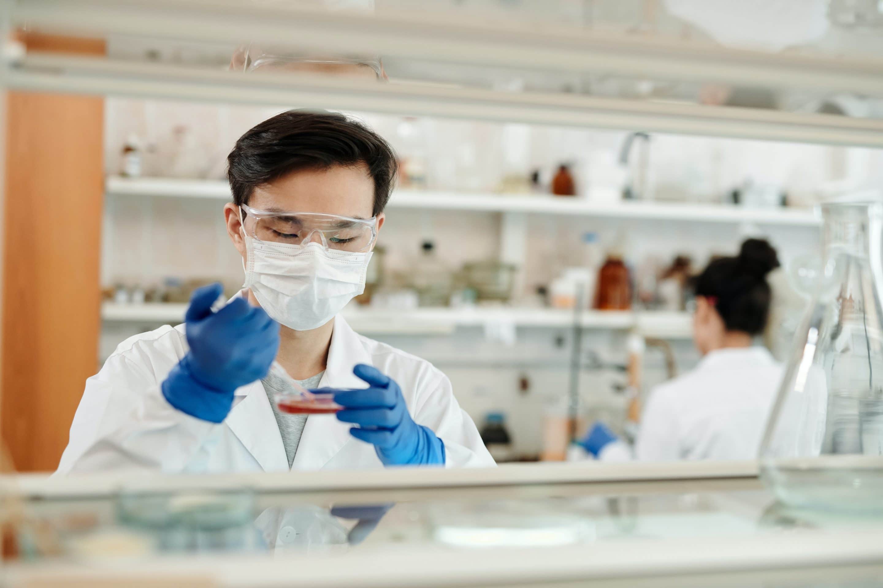 AU student in lab